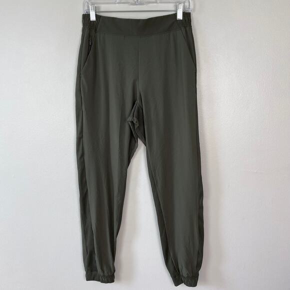 Athleta Textured Brooklyn Jogger Mountain Olive Pull-On Elastic Waist Size 6 - Picture 2 of 12